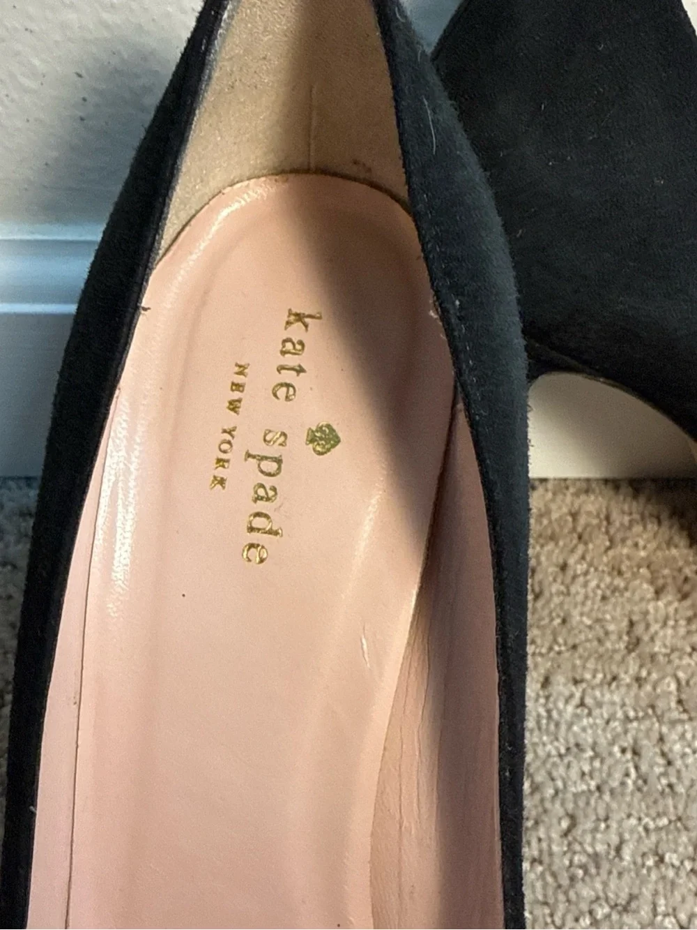 Kate Spade Black Suede High Heel Pumps
